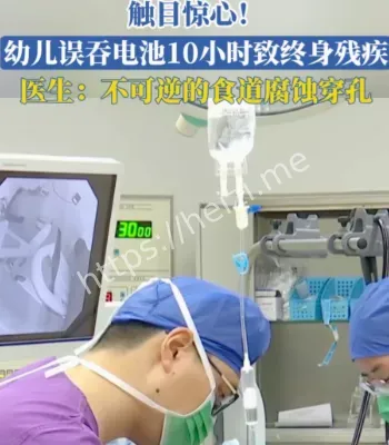 幼儿误吞电池