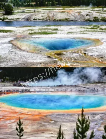 黄石公园热泉色彩