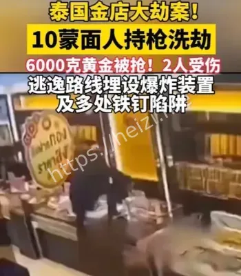 泰国持枪洗劫金店