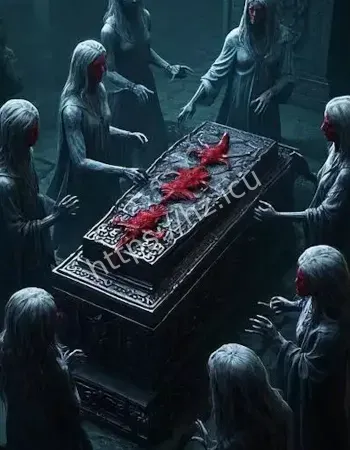 矿工拍到棺材上