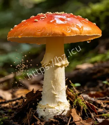 云南毒菌孢子微观流星雨